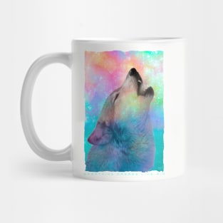 Breathing Dreams Like Air (Wolf Howl Abstract) Mug